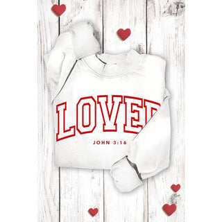 LOVED PUFF PRINT SWEATSHIRT WHITE