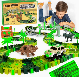 Dinosaur race car track sales