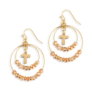 Beaded Prayer Earrings-Champagne #1004670277