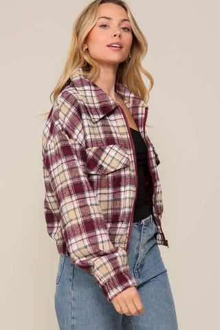 WJ8225A Jacket Burgundy Combo