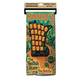 Minnesota Hot Dish State Waffle Kitchen Towel
