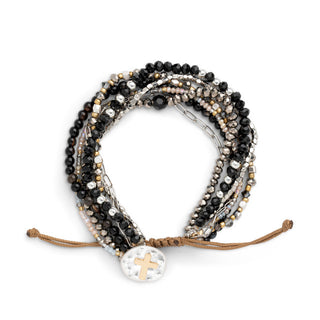 Beaded Prayer Bracelet-Black #1004670131