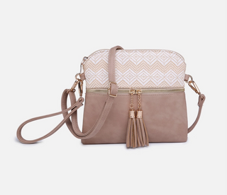 M1785 Tara X-Body/Wristlet Diamond-Beige