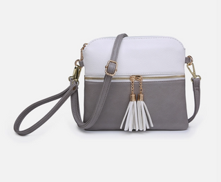 M1785 Tara X-Body/Wristlet Grey/White