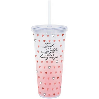 Iced Coffee Tumbler W/Straw 24oz #44746