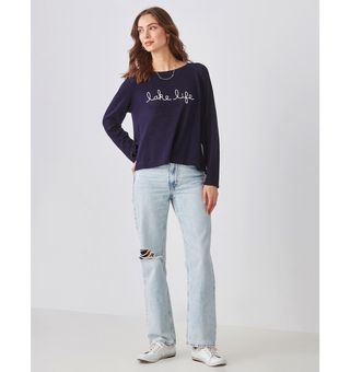 423957 Crew Neck Top Navy