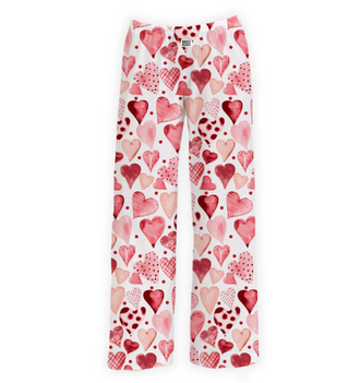 7820P Red Painted Hearts Lounge Pants