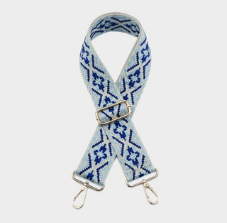 Guitar Strap - STPTRB Tribal Navy/Light Blue