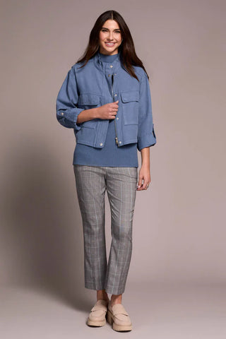 2385O 8141 Jacket Slate Blue