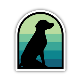 Dog Silhouette Sticker #1088-LSTK